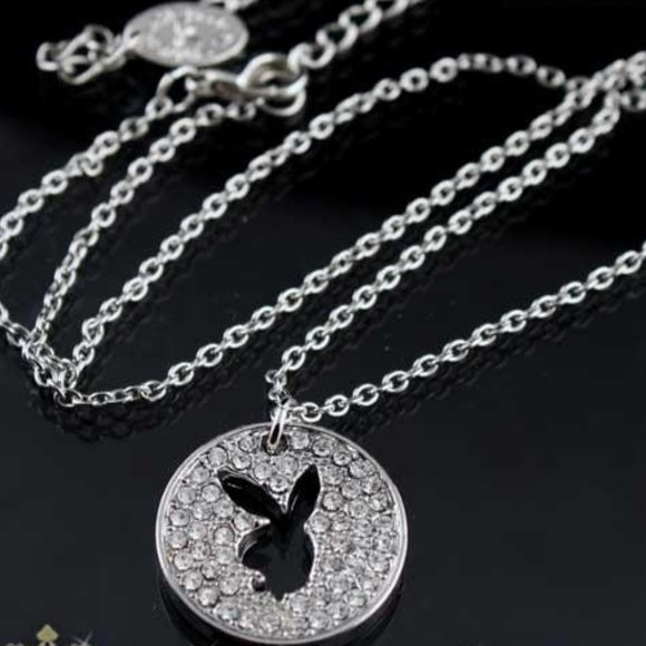 Playboy Jewelry Set Bunny Necklace Stud Earrings in Gift Box Swarovski Crystals - Picture 8 of 15